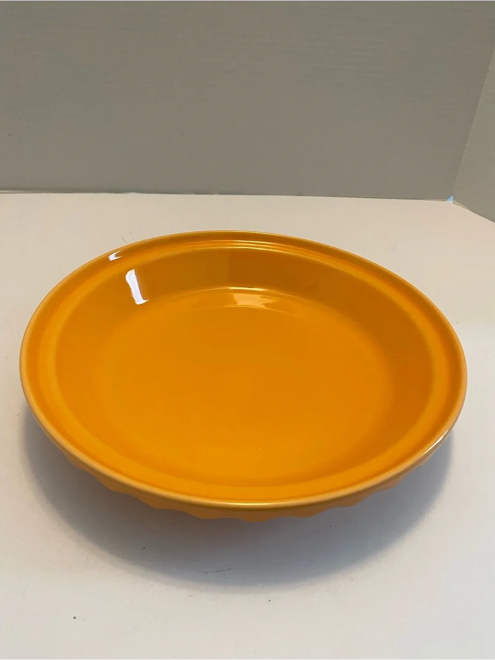Fiesta - Tangerine Orange Deep Dish Pie Baker Plate Pan Dish Homer Laughlin HLC